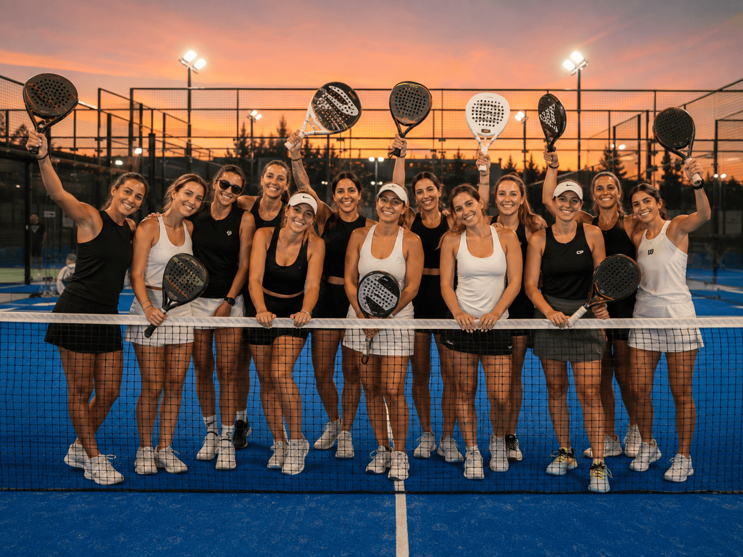 Ladies night au club, joueuses sur le terrain